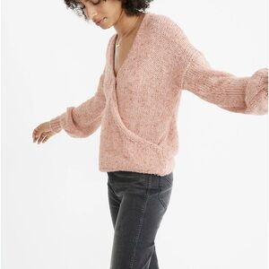 Madewell Beresford Wrap-Front Pullover Sweater